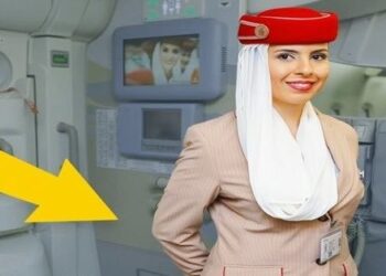 Pse stjuardesat buzëqeshin me duart pas shpine te dera teksa pasagjerën futen në avion?