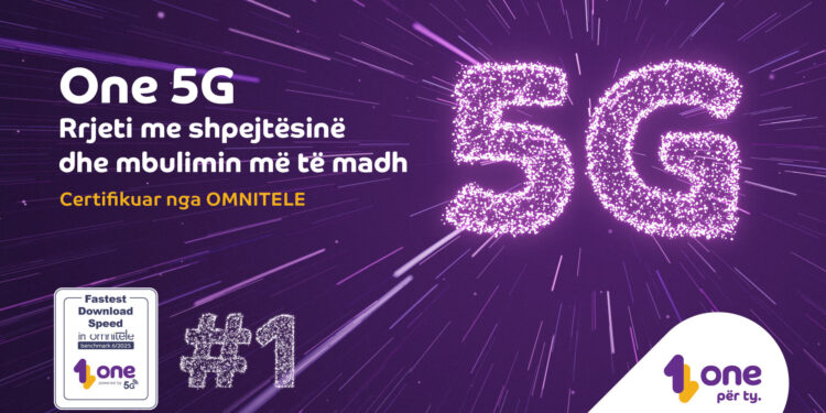Raporti i Omnitele shpall One Albania si kompaninë me rrjetin celular me shpejtësinë më të lartë dhe mbulimin më të gjerë 5G në vend