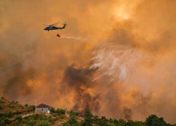 Foto nga zjarri në Gramsh. Pronësi intelektuale e Eduart Pagrisë
