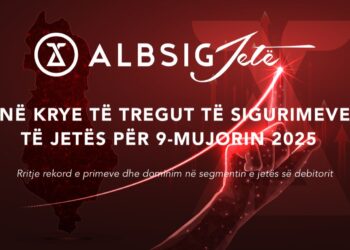 ALBSIG Jetë, në krye të tregut të sigurimeve të jetës për 9-mujorin 2025