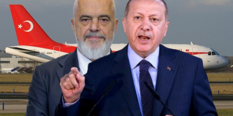 Erdogani i dhuron Ramës avionin qeveritar turk, kryeministri s’mbetet pa charter personal pas falimentit të Air Albania