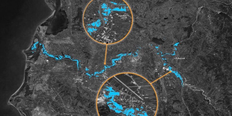 Dalin pamjet satelitore, si u përmbyt Shqipëria gjatë javës së kaluar