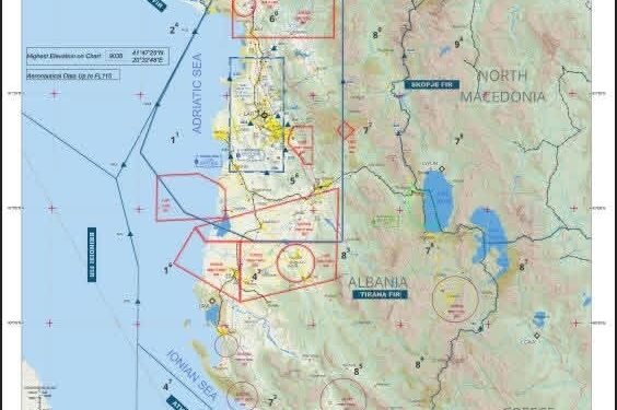 Prodhohet harta e re aeronautike e Shipërisë