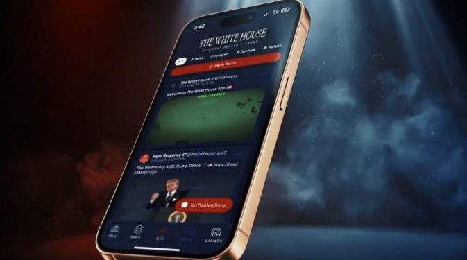 Trump prezanton aplikacionin e ri, lajme në kohë reale nga Shtëpia e Bardhë
