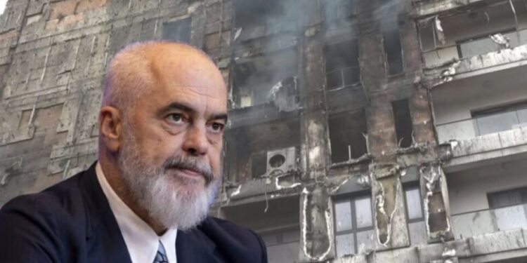 Rama thotë se dëmet në pallatin e djegur te Farmacia 10 do të paguhen nga ndërtuesi