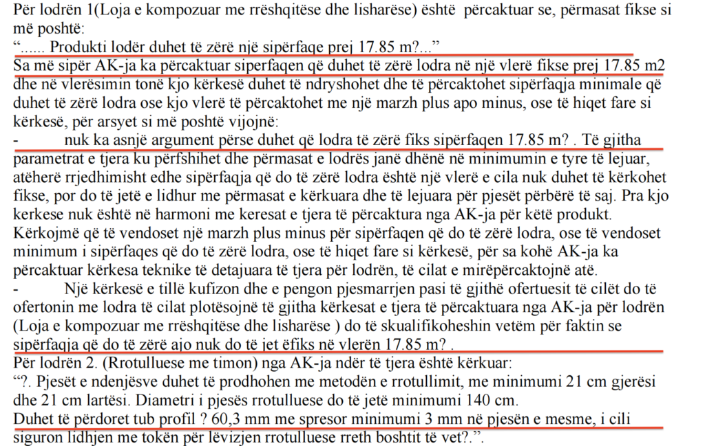 Argumenti i kompanise private qe eshte ankimuar ne KPP 