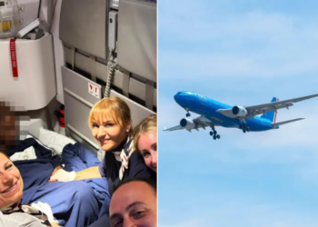 Foshnja lind në avion gjatë fluturimit drejt Italisë, merr emrin e pilotit