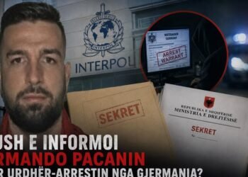 Kush zyrtar e informoi Armando Pacanin se ndaj tij ka urdhër arrest nga Gjermania?