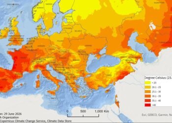 Harta e të nxehtit në Evropë, qendra e Shqipërisë e “përvëluar”