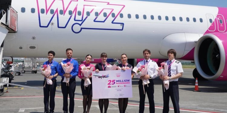 Wizz Air feston arritjen e 25 milionë pasagjerevë në Shqipëri dhe 6-vjetorin e bazës në Tiranë