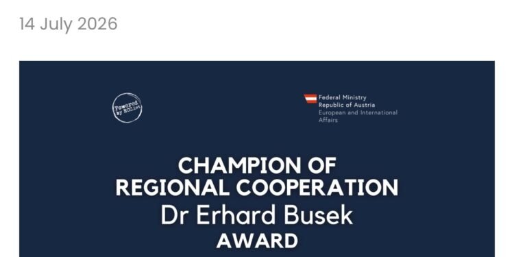 Hapen nominimet për Çmimin Kampioni i Bashkëpunimit Rajonal Dr Erhard Busek për vitin 2025