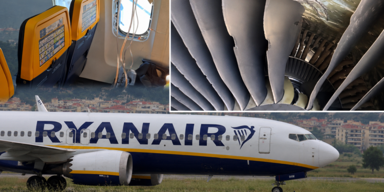 VIDEO/ U dëgjua një shpërthim! Si është shkatërruar motori i avionit të Ryan Air, copat e të cilit më pas thyen xhamin e kabinës