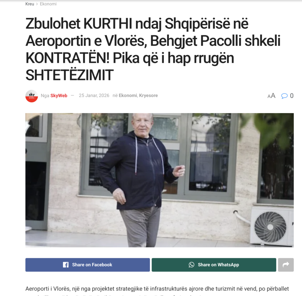 Shkrim i skyweb.al, janar 2026