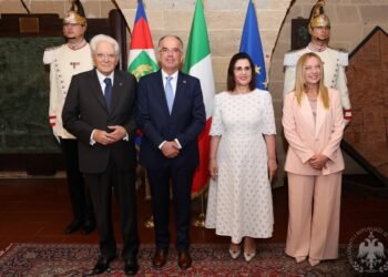 FOTO/ Presidenti Begaj në Itali. Pritet nga Mattarella dhe Meloni. Mbështet kuqezinjtë në Lojërat Mesdhetare