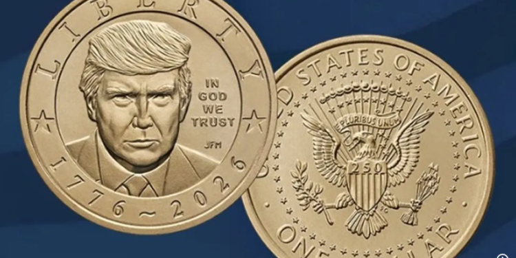 Monedha e re 1-dollarëshe me  fytyrën e Trump del në qarkullim në SHBA