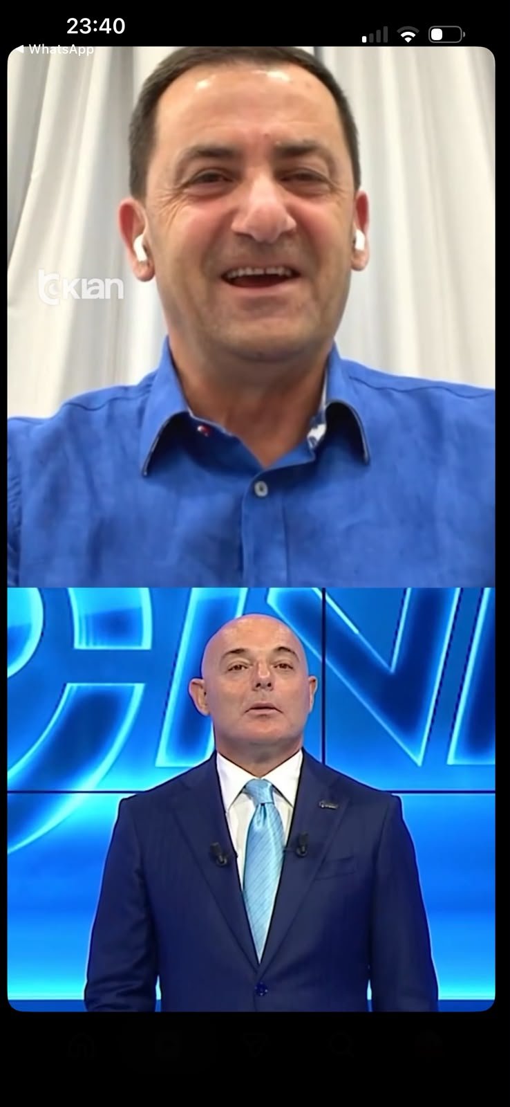 Screen shot nga videoja e intervistes te Fevziu