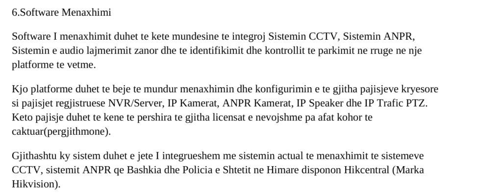 Kriteret teknike te tenderit